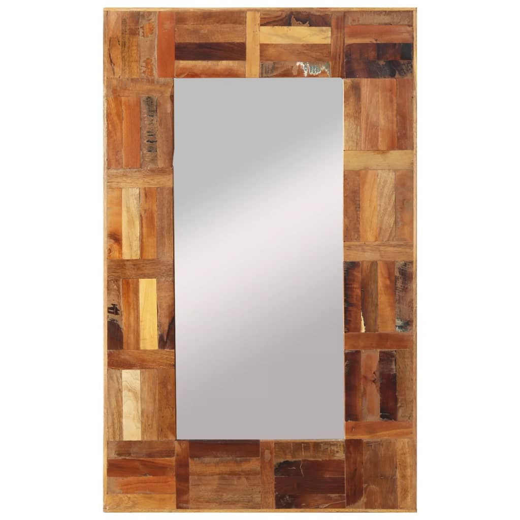 Berkfield Wall Mirror Solid Wood Reclaimed 50x80 cm