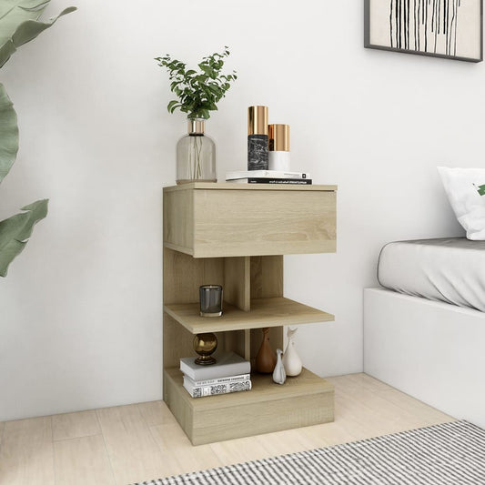 Berkfield Bedside Cabinet Sonoma Oak 40x35x65 cm Engineered Wood