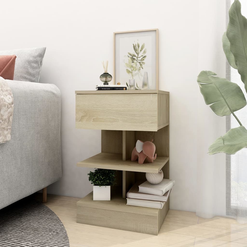 Berkfield Bedside Cabinets 2 pcs Sonoma Oak 40x35x65 cm
