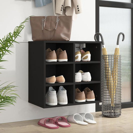 Berkfield Shoe Cabinet Black 52.5x30x50 cm