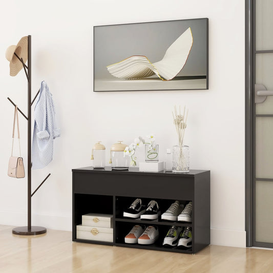 Berkfield Shoe Bench Grey 80x30x45 cm Engineered Wood