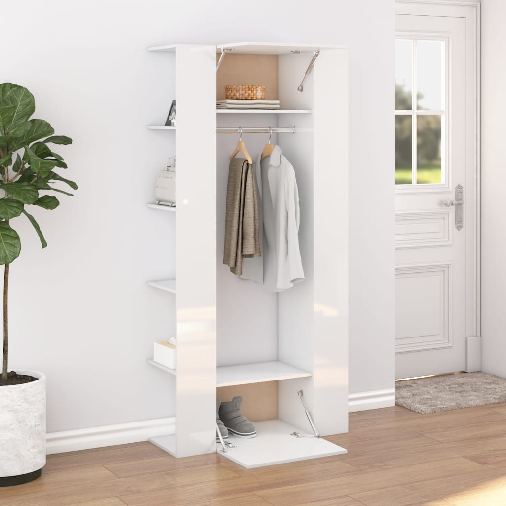 Berkfield Hallway Cabinet High Gloss White 97.5x37x99 cm Engineered Wood