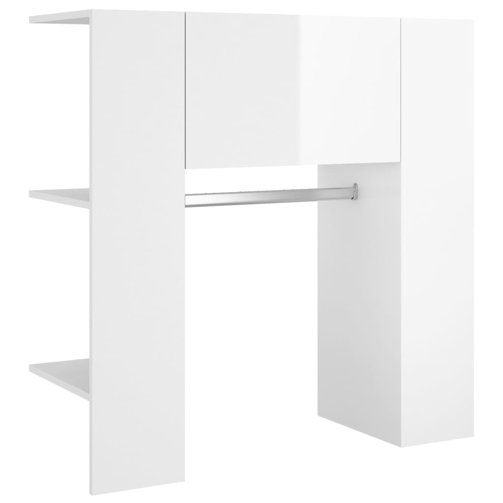 Berkfield Hallway Cabinet High Gloss White 97.5x37x99 cm Engineered Wood