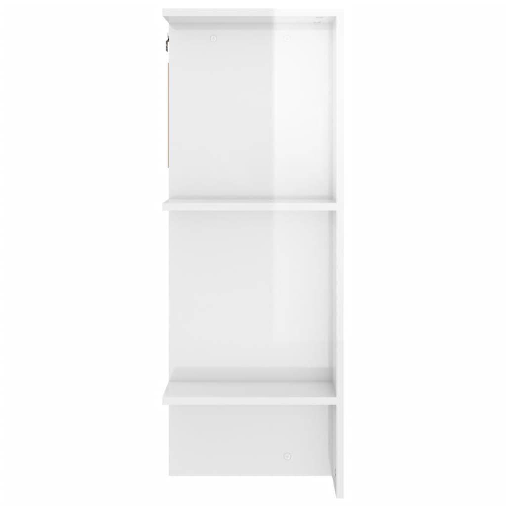 Berkfield Hallway Cabinet High Gloss White 97.5x37x99 cm Engineered Wood