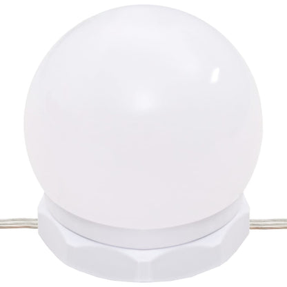 Berkfield Dressing Table with LED White 60x40x140 cm