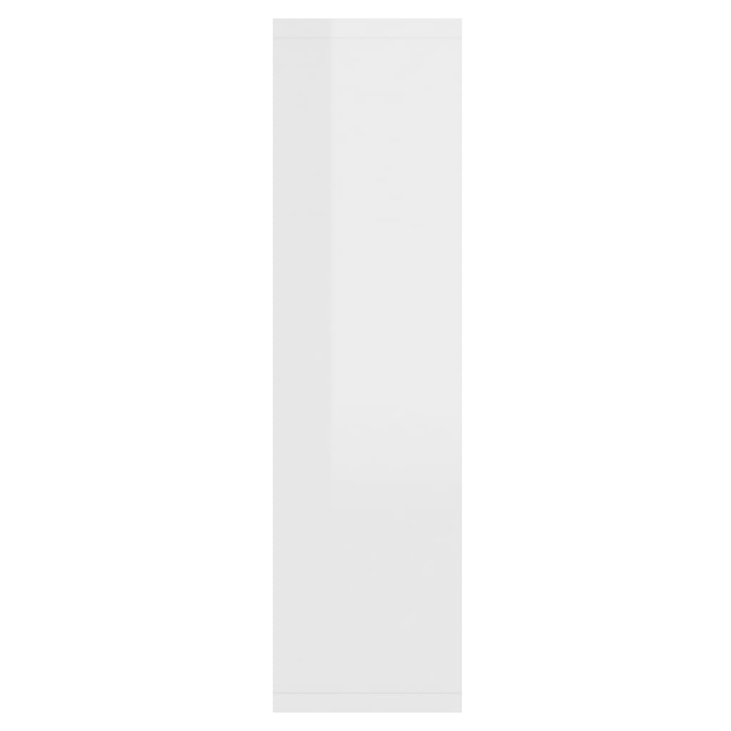 Berkfield Mirror Cabinet with LED High Gloss White 76x15x55 cm