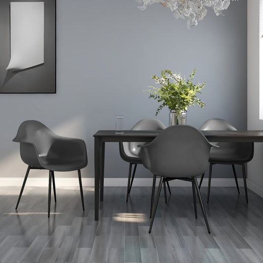 Berkfield Dining Chairs 4 pcs Grey PP