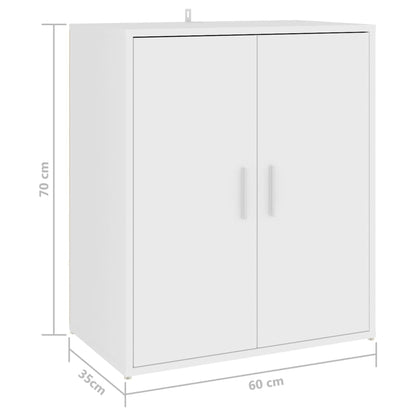 Berkfield Shoe Cabinet White 60x35x70 cm Engineered Wood