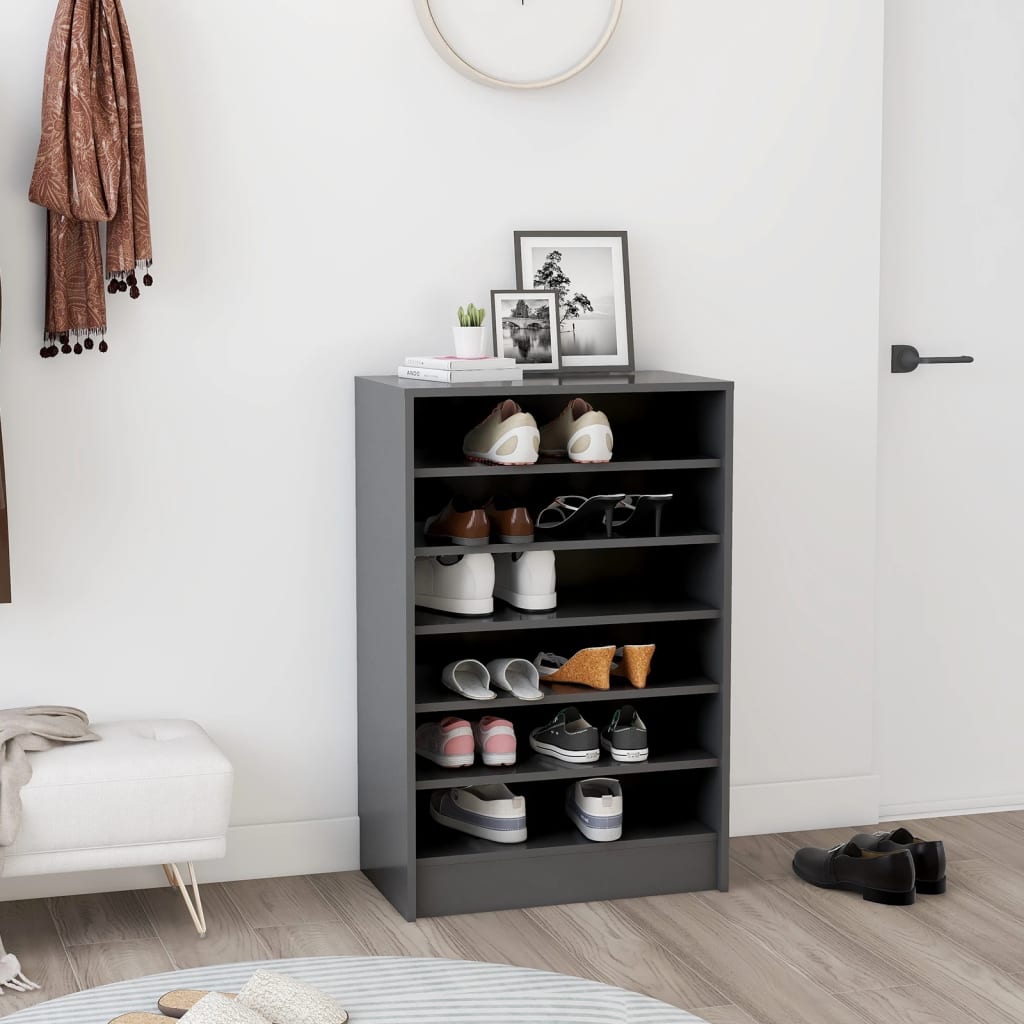 Berkfield Shoe Cabinet Grey 60x35x92 cm Engineered Wood