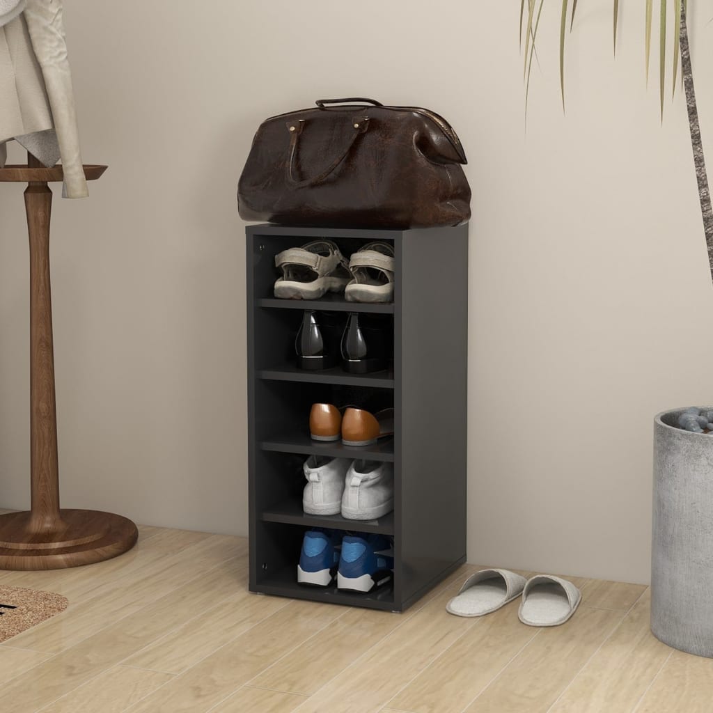 Berkfield Shoe Cabinet Grey 31.5x35x70 cm Engineered Wood