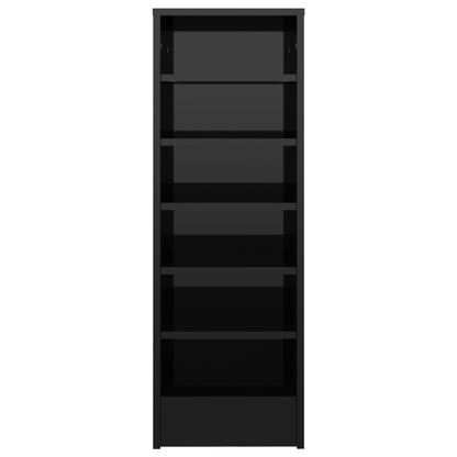 Berkfield Shoe Cabinet High Gloss Black 31.5x35x90 cm Engineered Wood