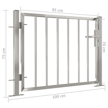 Berkfield Garden Gate 100x75 cm Stainless Steel