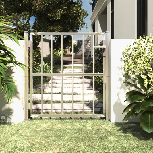 Berkfield Garden Gate 100x100 cm Stainless Steel