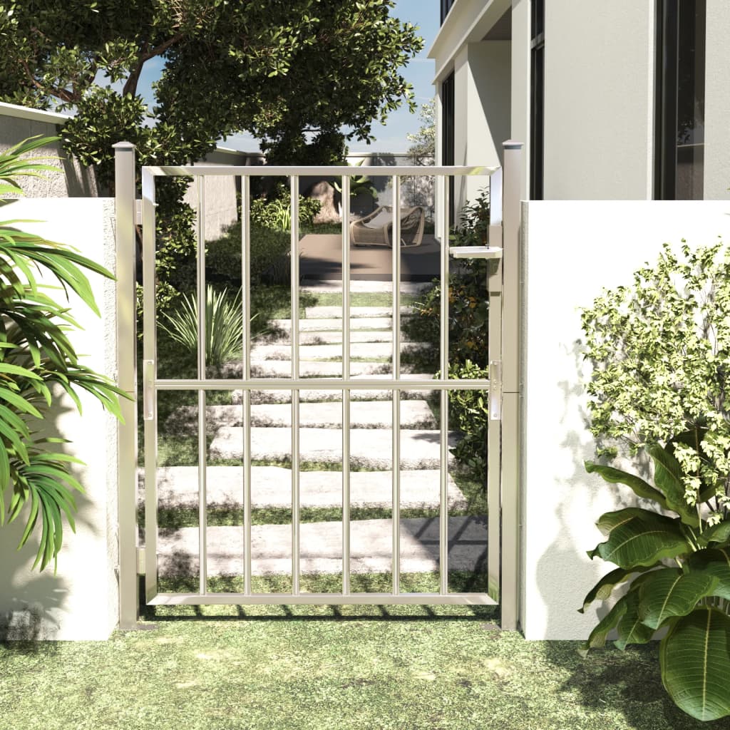 Berkfield Garden Gate 100x125 cm Stainless Steel