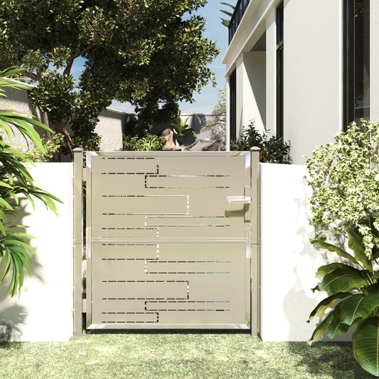 Berkfield Garden Gate 100x100 cm Stainless Steel