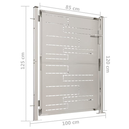 Berkfield Garden Gate 100x125 cm Stainless Steel