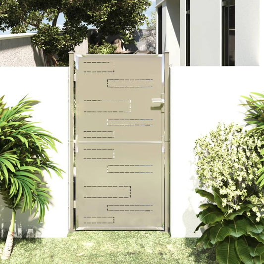 Berkfield Garden Gate 100x180 cm Stainless Steel