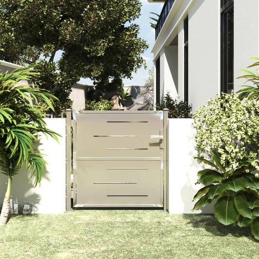 Berkfield Garden Gate 100x100 cm Stainless Steel