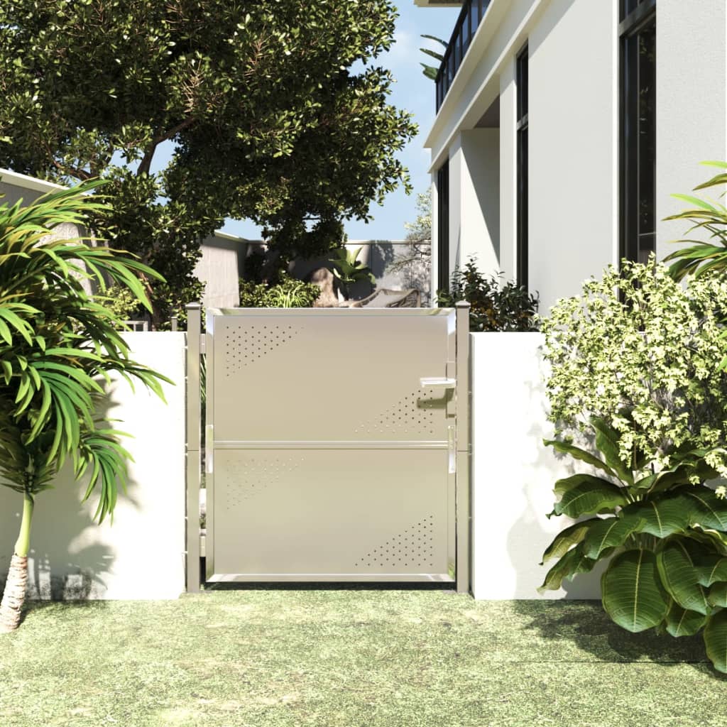 Berkfield Garden Gate 100x100 cm Stainless Steel