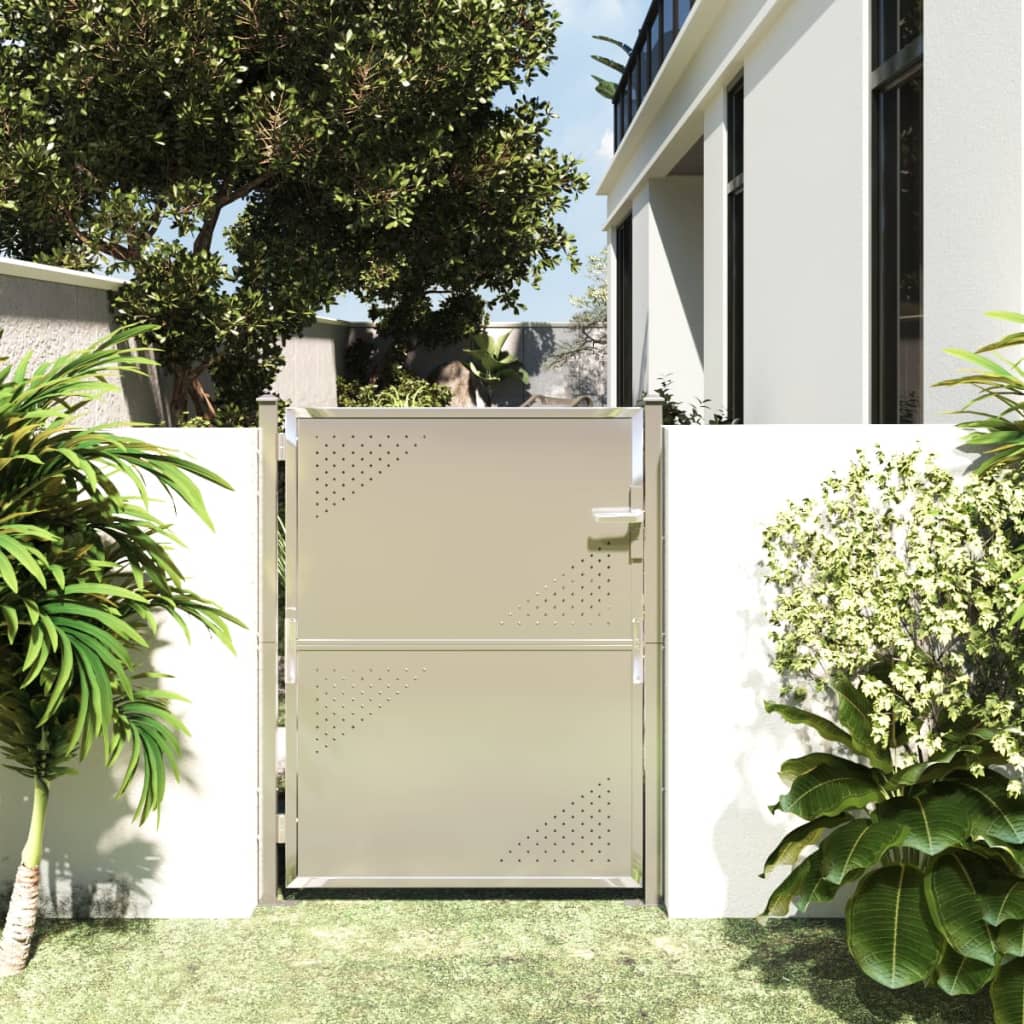 Berkfield Garden Gate 100x125 cm Stainless Steel