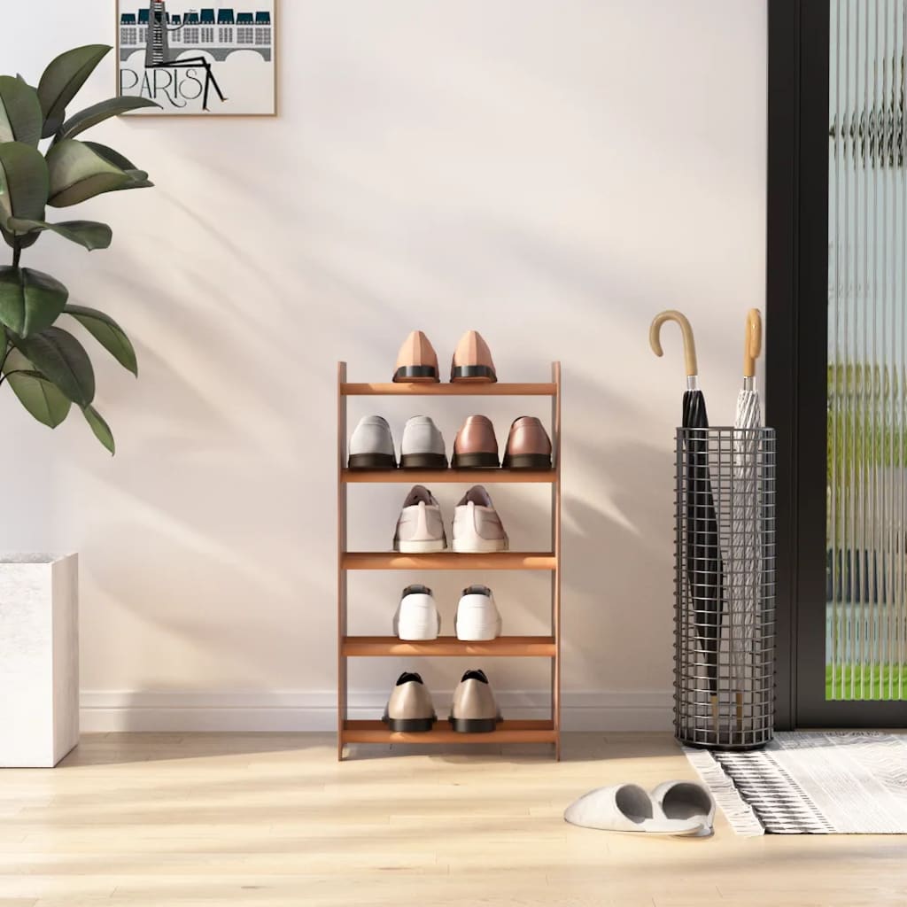 Berkfield Shoe Rack Brown 45x24x81 cm Engineered Wood
