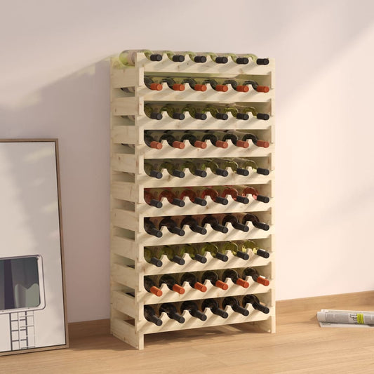 Berkfield Wine Rack 65x29x112 cm Solid Wood Pine