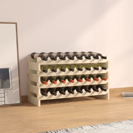 Berkfield Wine Rack 83x29x46 cm Solid Wood Pine