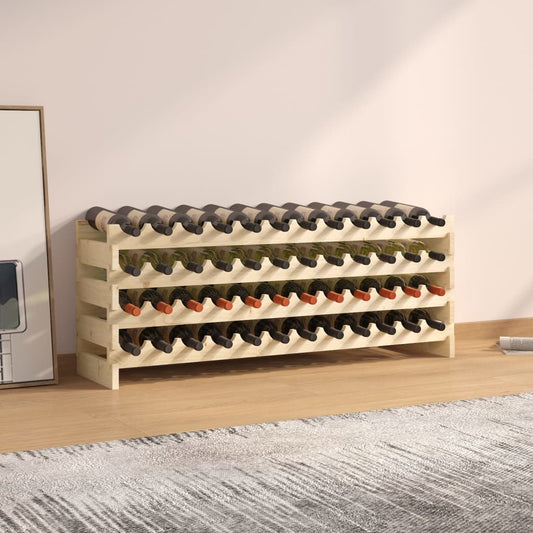 Berkfield Wine Rack 119x29x46 cm Solid Wood Pine