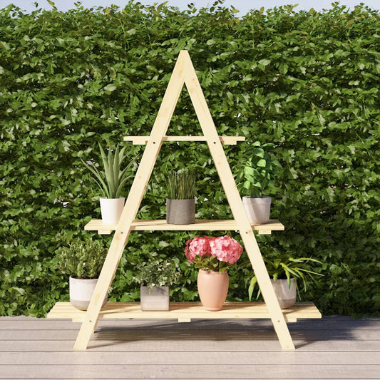 Berkfield Flower Rack 101x23x110 cm Solid Wood Pine