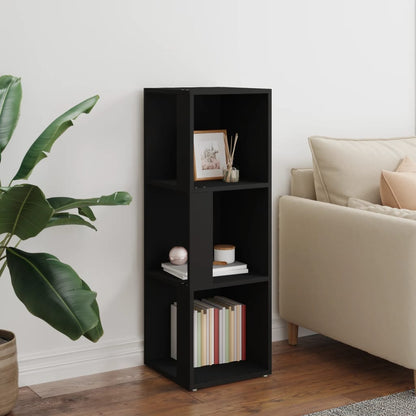 Berkfield Corner Cabinet Black 33x33x100 cm Engineered Wood