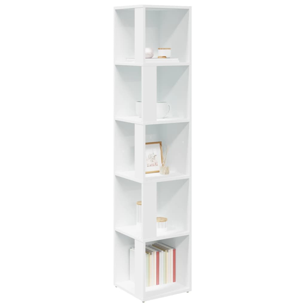 Berkfield Corner Cabinet White 33x33x164.5 cm Engineered Wood