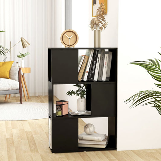 Berkfield Book Cabinet Room Divider Black 60x24x94 cm Engineered Wood