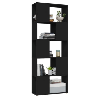 Berkfield Book Cabinet Room Divider Black 60x24x155 cm Engineered Wood