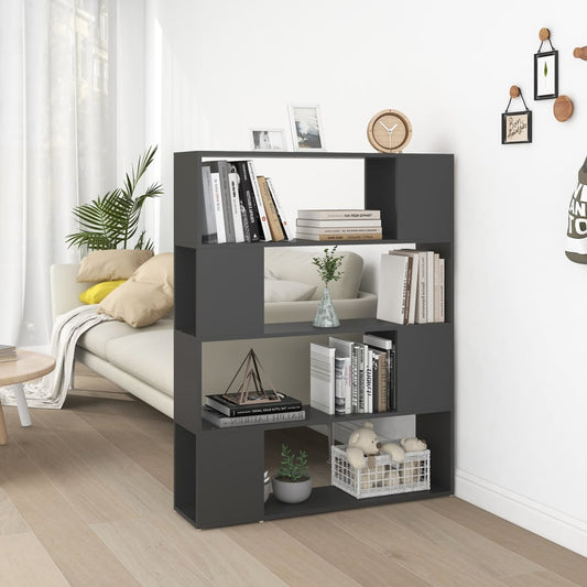 Berkfield Book Cabinet Room Divider Grey 100x24x124 cm