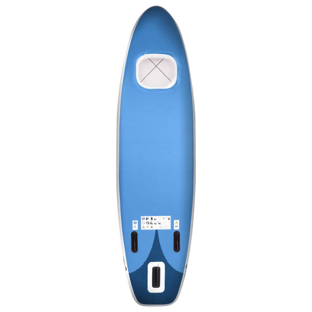 Berkfield Inflatable Stand Up Paddle Board Set Sea Blue 330x76x10 cm