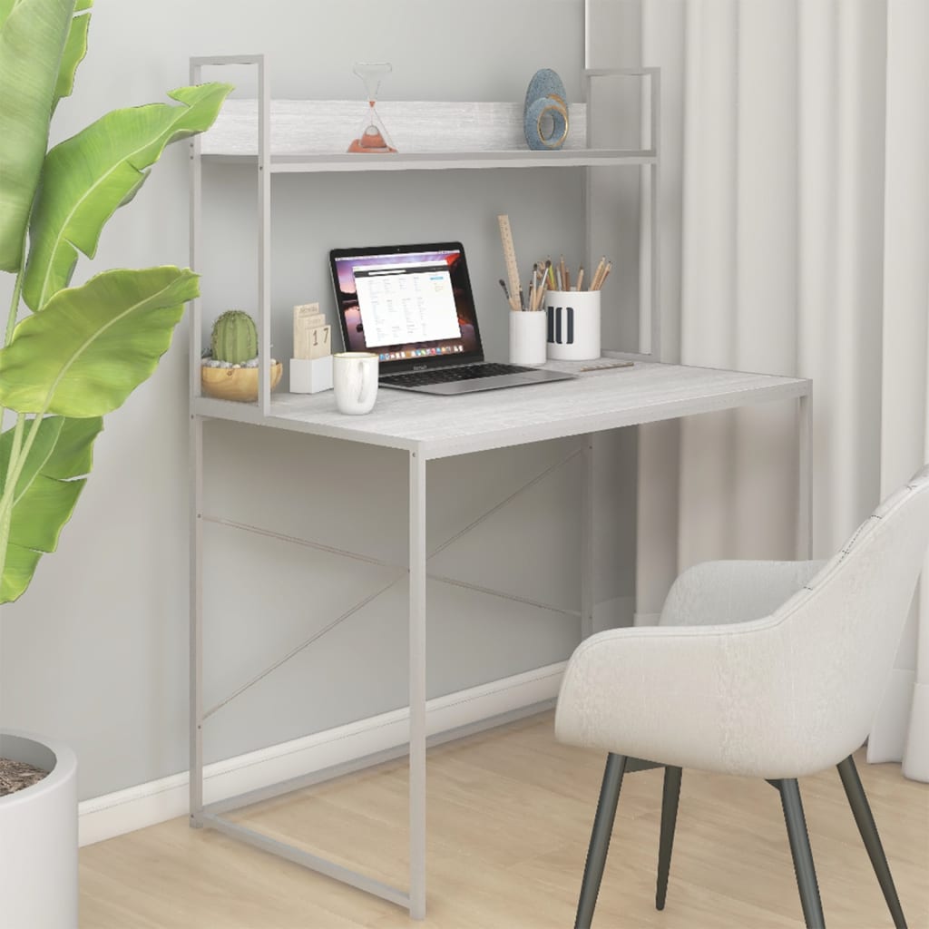Berkfield Computer Desk White 110x60x138 cm Engineered Wood