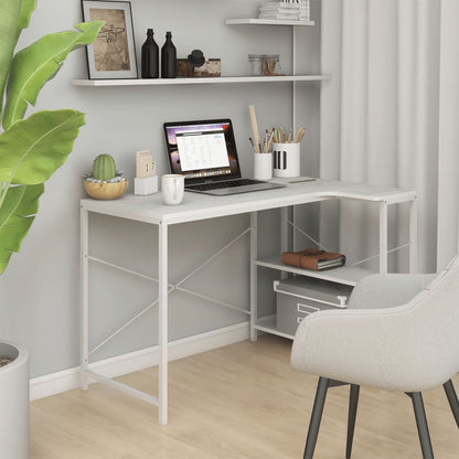 Berkfield Computer Desk White 110x72x70 cm Engineered Wood