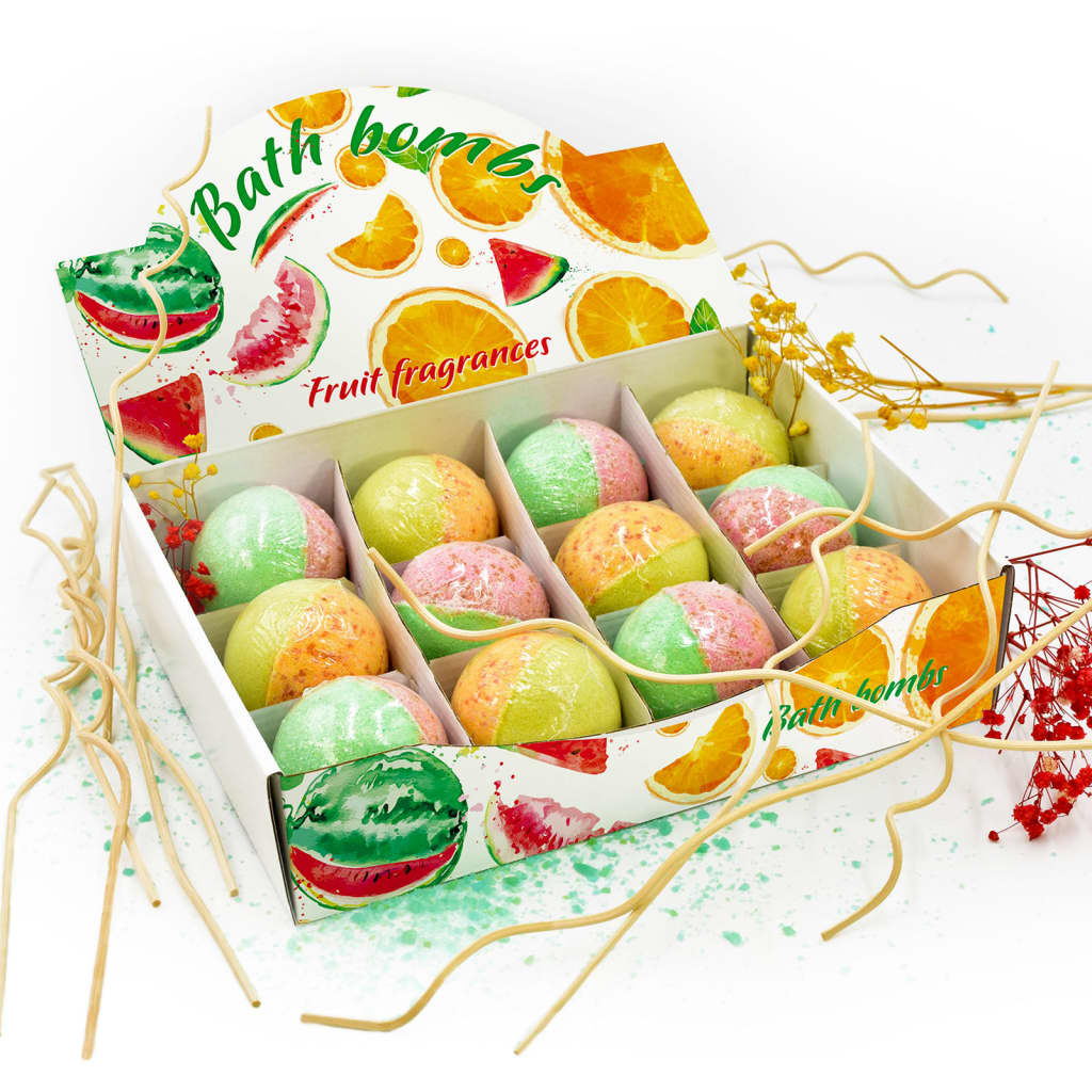 Berkfield Bath Bombs 12 pcs Natural Essential Oils