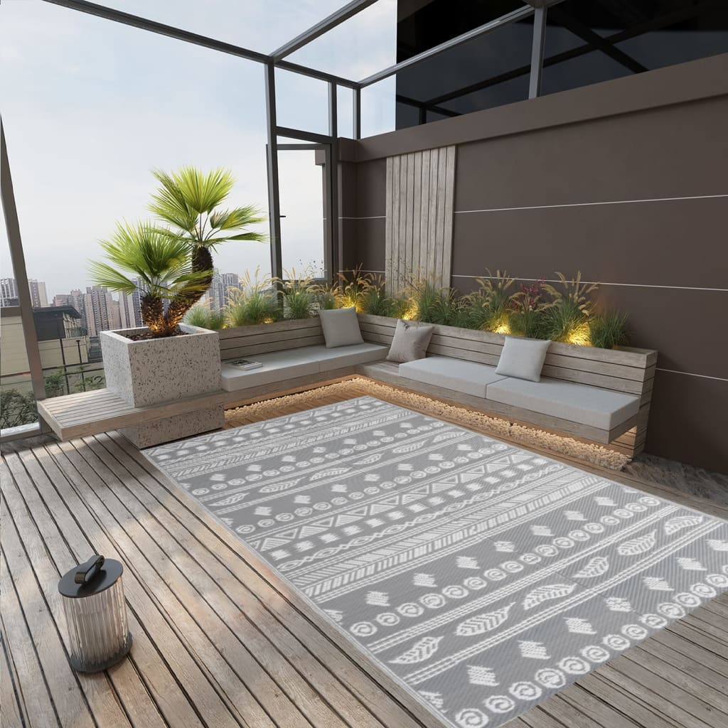 Berkfield Outdoor Rug Grey 190x290 cm PP