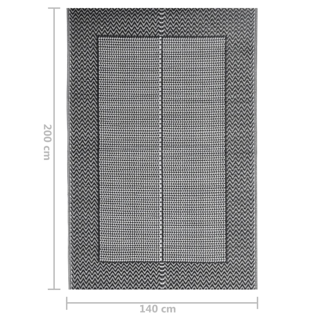 Berkfield Outdoor Rug Black 140x200 cm PP