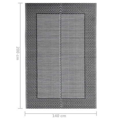 Berkfield Outdoor Rug Black 140x200 cm PP