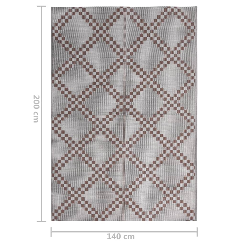 Berkfield Outdoor Rug Brown 140x200 cm PP