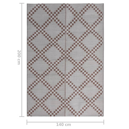 Berkfield Outdoor Rug Brown 140x200 cm PP