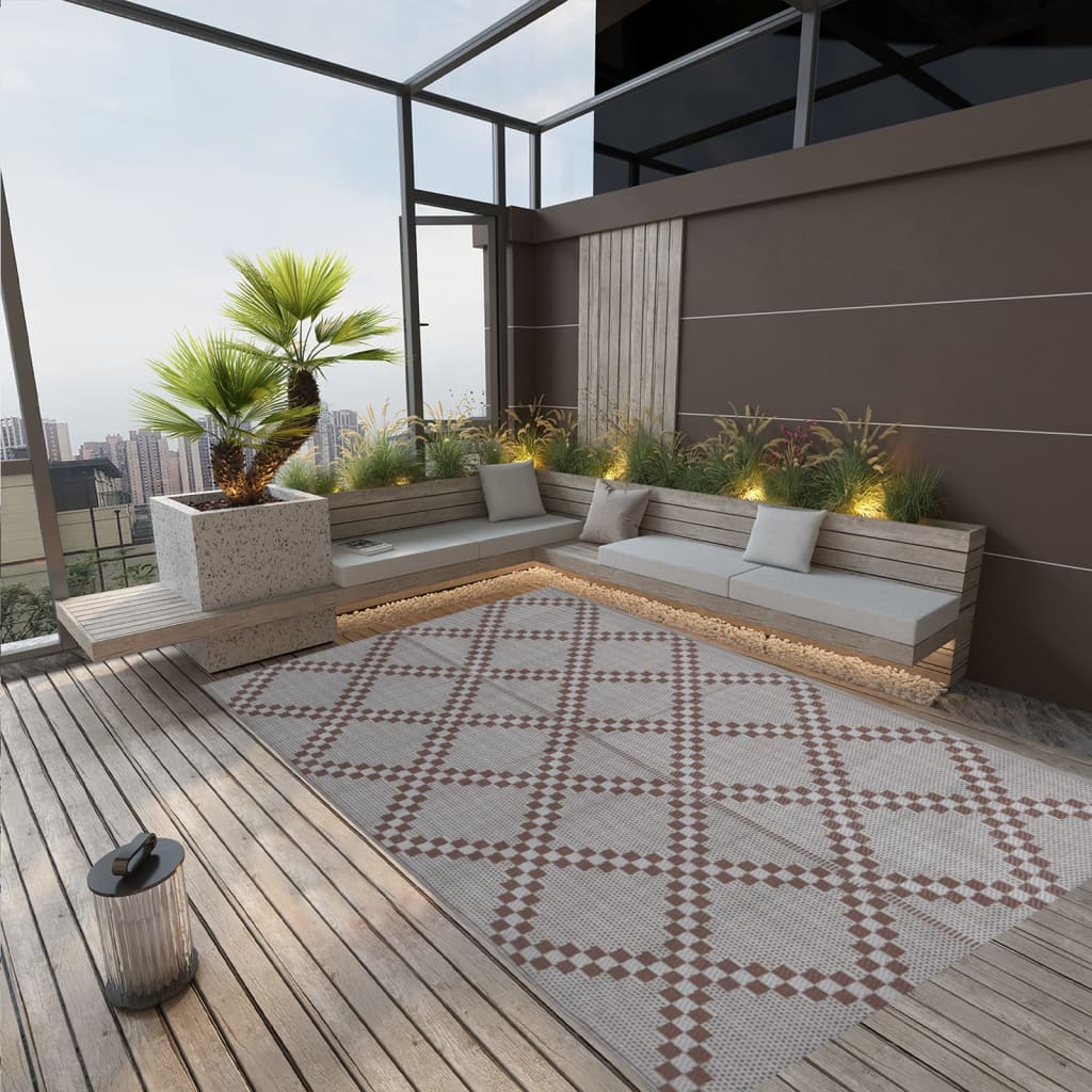 Berkfield Outdoor Rug Brown 140x200 cm PP