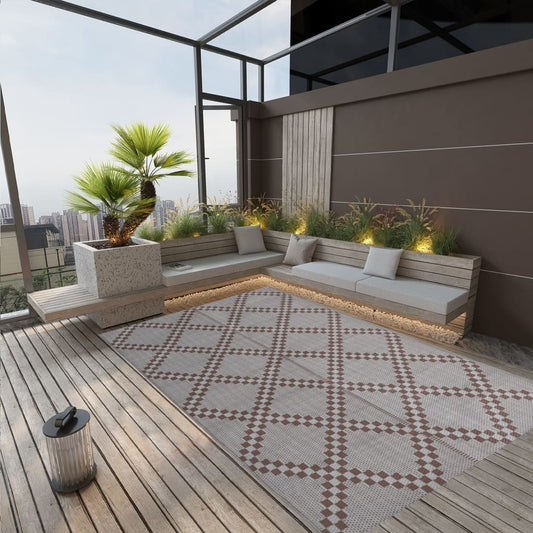Berkfield Outdoor Rug Brown 140x200 cm PP