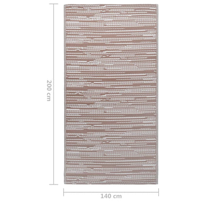 Berkfield Outdoor Rug Taupe 140x200 cm PP