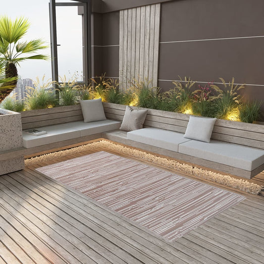 Berkfield Outdoor Rug Taupe 140x200 cm PP