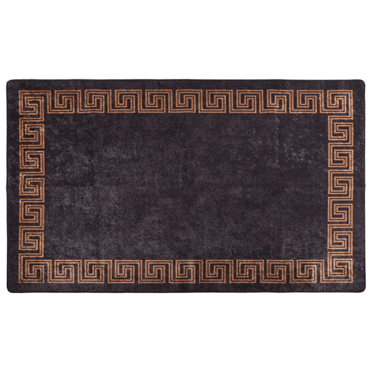 Berkfield Rug Washable 120x180 cm Black and Gold Anti Slip