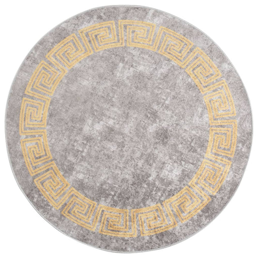 Berkfield Rug Washable ì 120 cm Grey Anti Slip