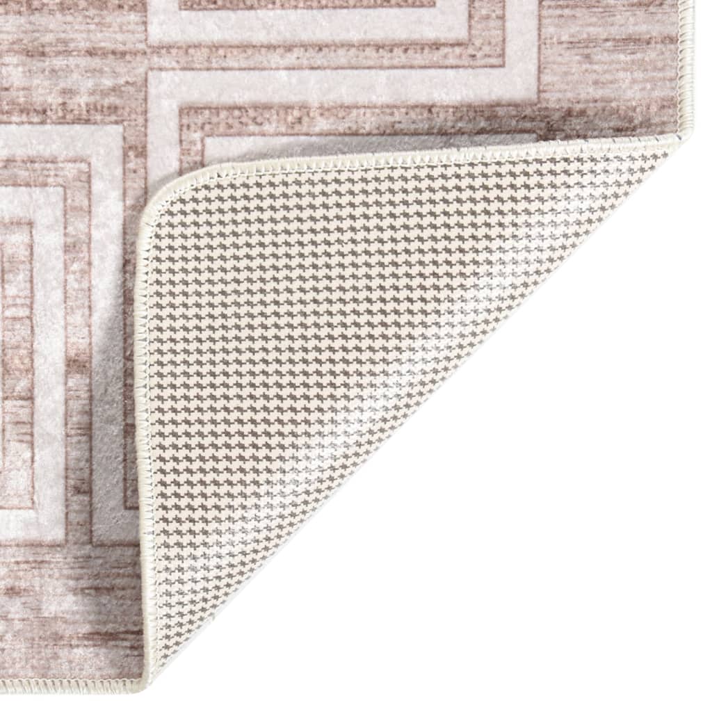Berkfield Rug Washable 80x300 cm Beige Anti Slip